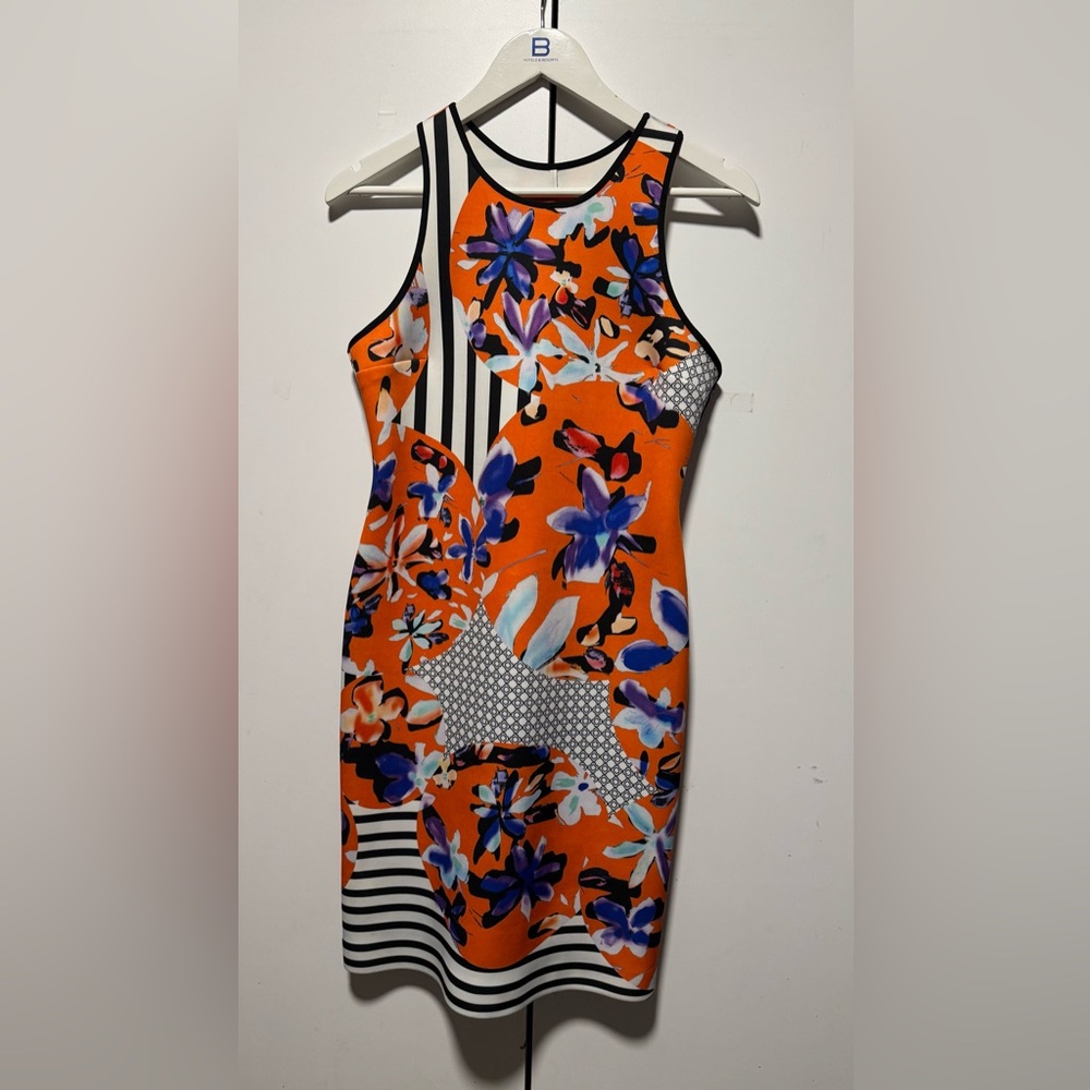 Clover Canyon Orange Floral Mini Dress